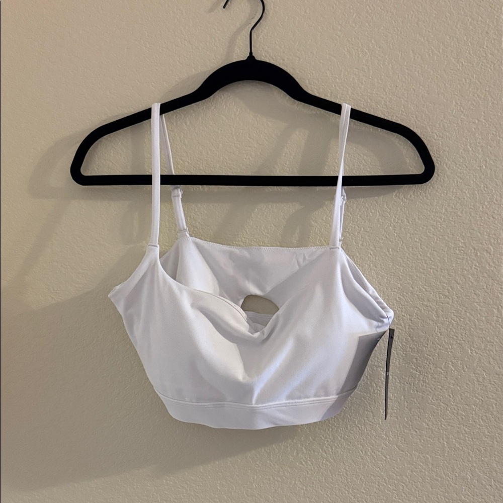 Fabletics White Tank Top with Cutout